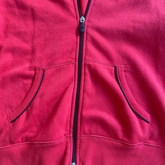 Under Armour Kids boys YLG Full-Zip Up Red Hoodie long sleeve soft inside hood - Picture 2 of 7